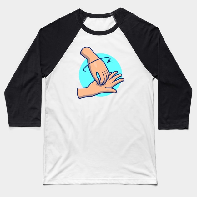 Washing hand cartoon 11 Baseball T-Shirt by Catalyst Labs